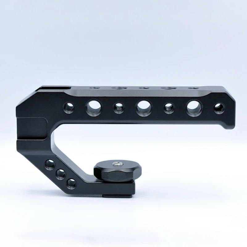 

DSLR Camera Handle Grip Metal Hot Shoe Adapter Mount Universal Hand Grip for Camera Fill Light Microphone 1/4 3/8 Screw