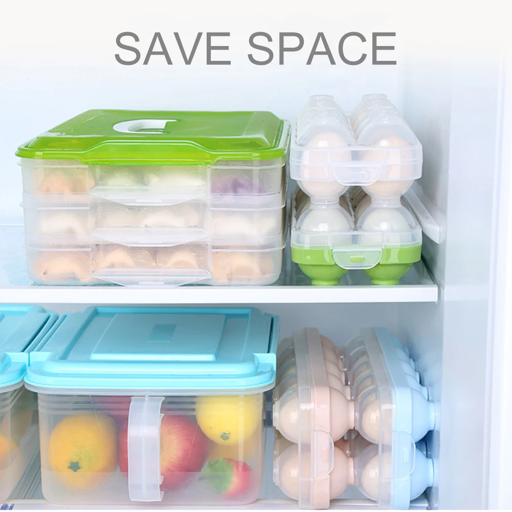 

High Quality Kitchen PP Storage Box Home Food Container Organizer Refrigerator Storing egg tools 10 / 20 Eggs Storage Boxes