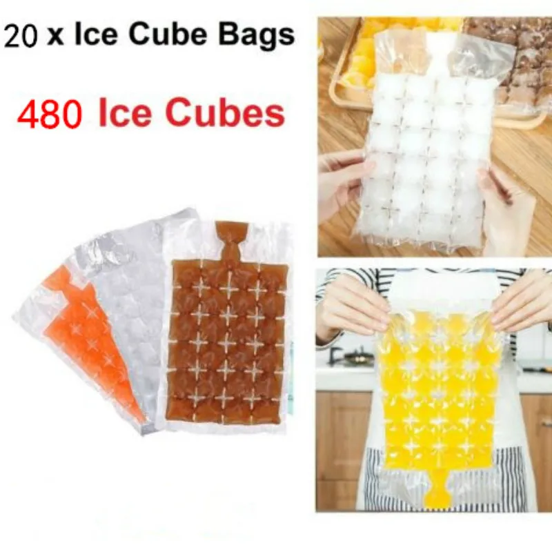 Одноразовые пакеты для кубиков льда 20 шт./лот замороженного пластиковые