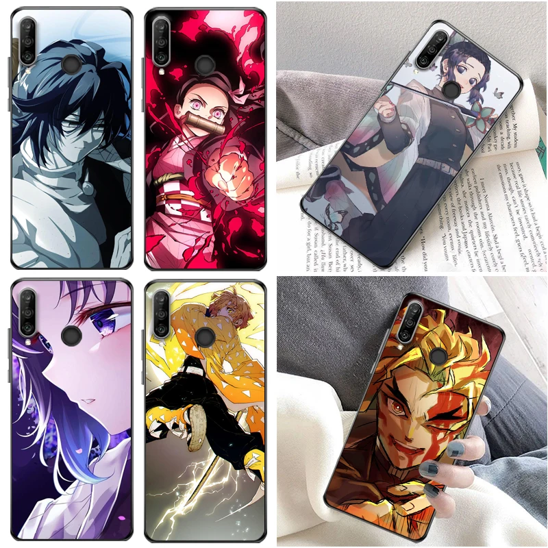 

Demon Slayer Kamado Tanjirou Agatsuma Zenitsu Kimetsu No Yaiba Kamado Nezuko Phone Case For Huawei P30 Pro Lite Coque Carcasa