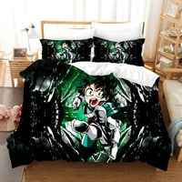3d print hero academy bedroom comforter set cartoon anime microfiber bed adult and kids bedding sets size twin full queen king
