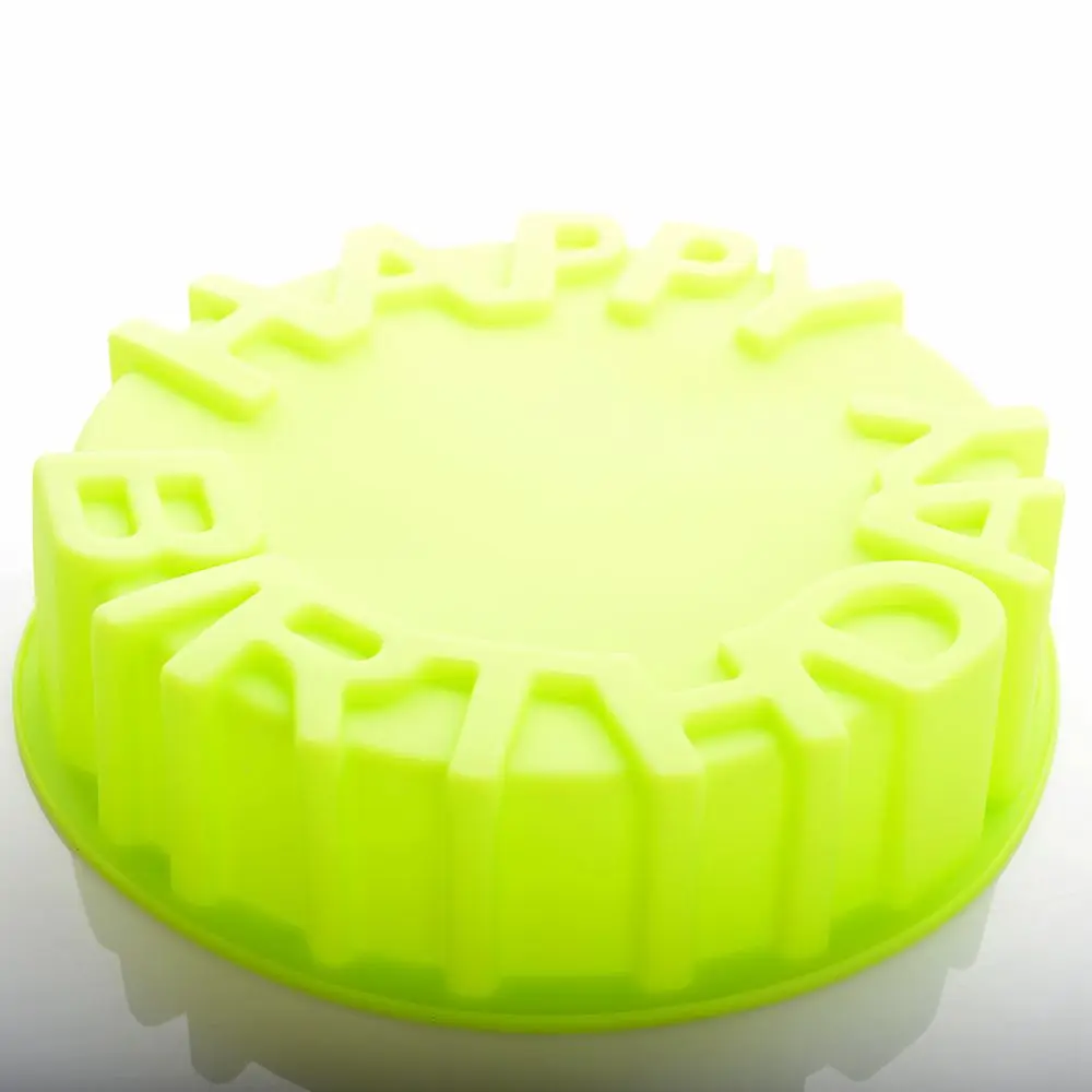 

1pcs Silicone Cake Mold Big Round Shape Cake Molds Happy Birthday Letter Mould For Cakes Baking Tools Cake Pan Hot Sale