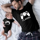 Забавная футболка для папы и сына, 1 шт., футболка с короткими рукавами для папы, боди для малышей, Семейные комплекты