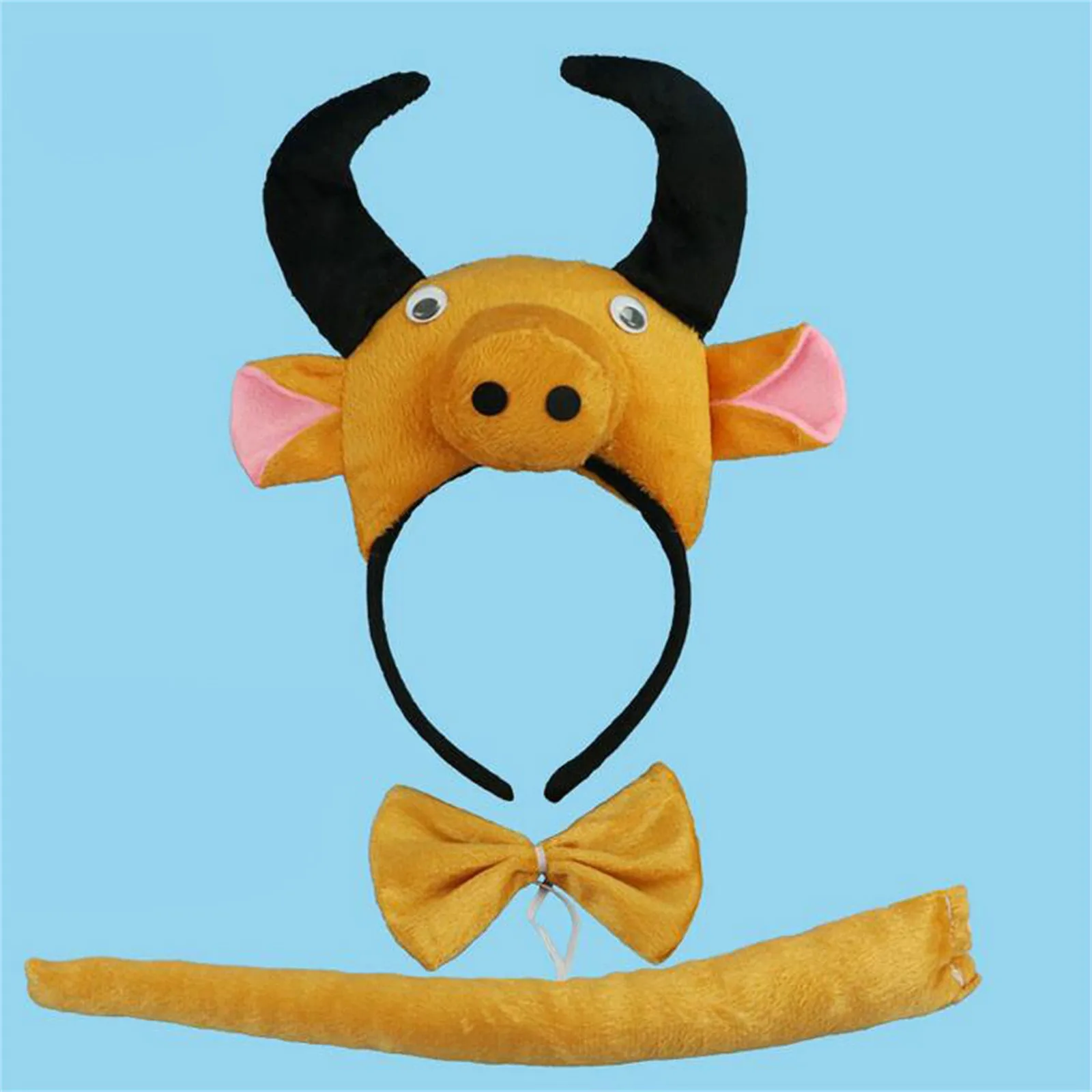 3 шт./компл. Мультяшные комплекты головных уборов из коровы Детские аксессуары