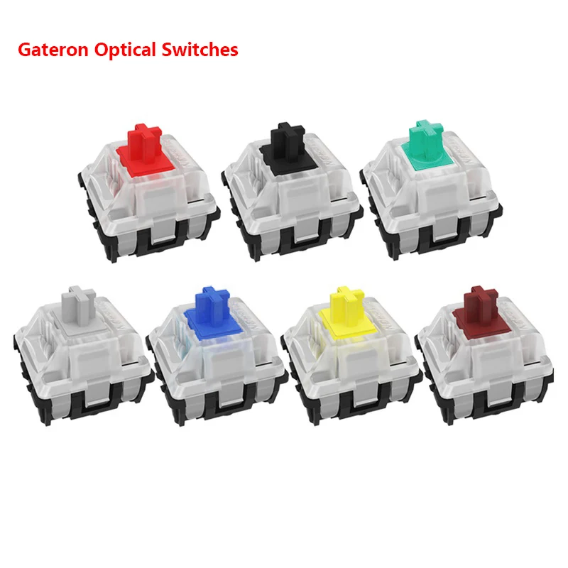 Оптический переключатель Gateron для GK61 SK61 64 механическая клавиатура Hotswap желтая