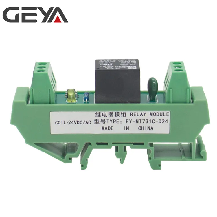 GEYA 1 канальный релейный модуль AC/DC 24 в 12 В 230VAC на din-рейке GSM релейный модуль управления таймером