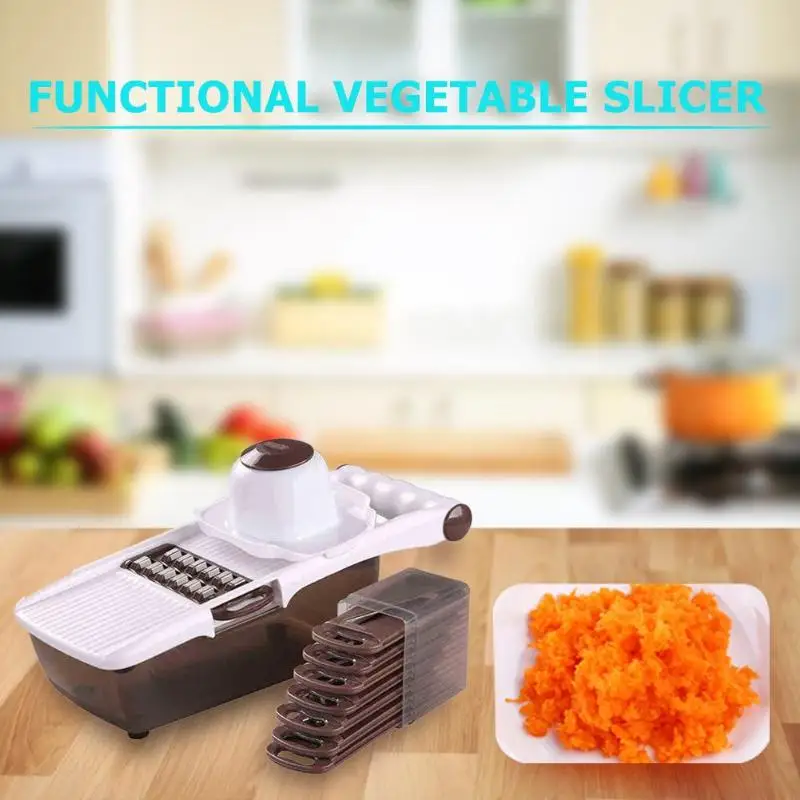 

Multi-functional Vegetable Fruit Slicer Manual Carrot Grater Potato Peeler Stainless Steel Blades Kitchen Supplies