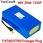 Литиевая аккумуляторная батарея VariCore, 48 В, 20 Ач, 13s6p, 20 Ач, 2000 Вт, аккумуляторы для электрических велосипедов, встроенная батарея 50A BMS TXT60XT90Треугольная пробка