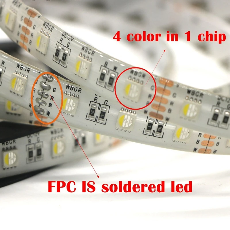 SZYOUMY 24V 12V RGB + белая 300LED полоса 5050 Гибкая Светодиодная лампа RGW RGBWW 4 цвета в 1