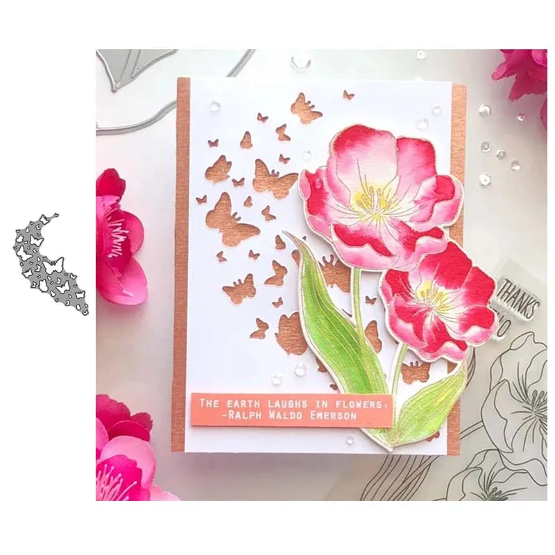 

JC Kind of Butterfly Strip Metal Cutting Dies Craft Scrapbooking Die Cut New Design Make Shape Stencil Mold Mould Decor Template