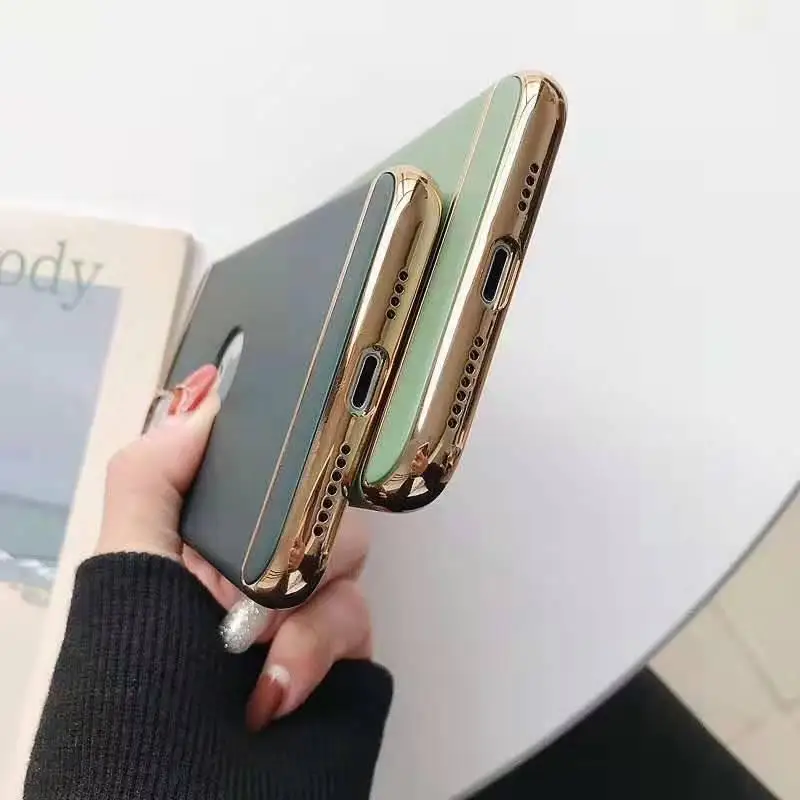 Модный гибридный жесткий чехол 3 в 1 с металлическим покрытием для iphone 11 XS Max 6 6s 7 8