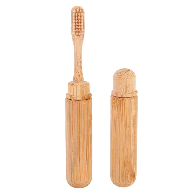 

5 PCS New Bamboo Toothbrush Portable Eco Friendly Compact Fold Foldable Toothbrushes Travel Camping Hiking Outdoor Modern Design