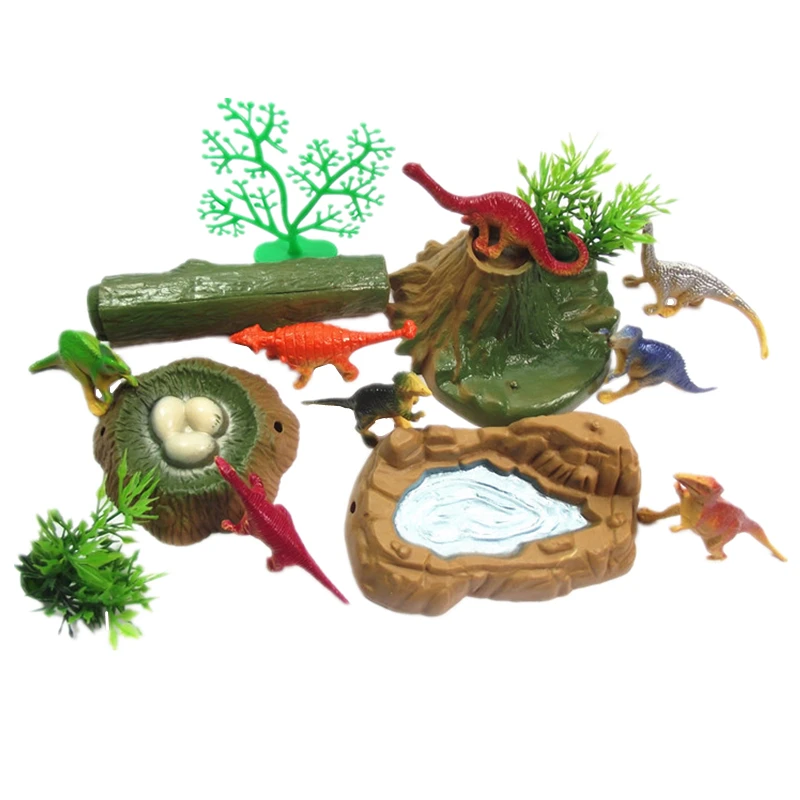 

15 шт. пластик с динозавром «Мир Юрского периода» моделирование животных динозавров лес модель комплект для детей Классические игрушки для ...