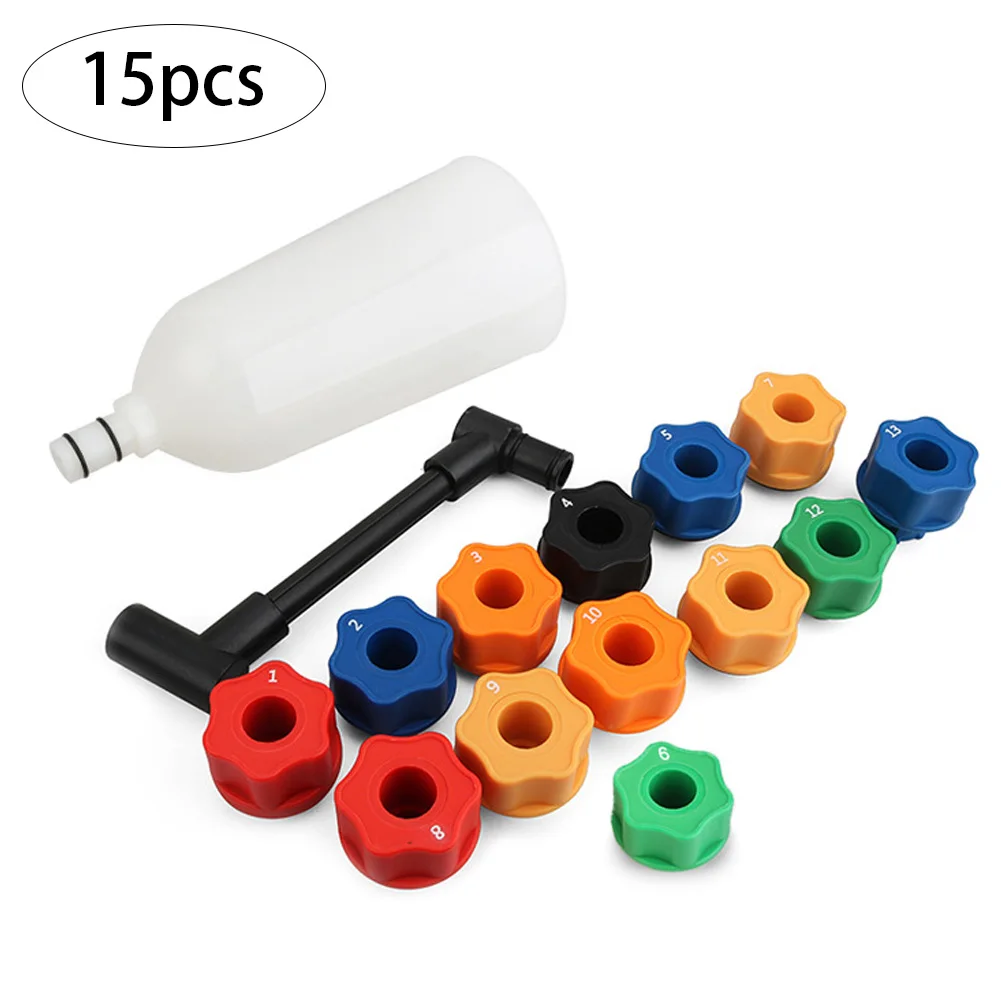 

15PCS Car Refueling Oil Funnel Car Engine Oil Filler Funnel Adaptor Filling Set Filler Swivel Offset Extension Tube For Trunk
