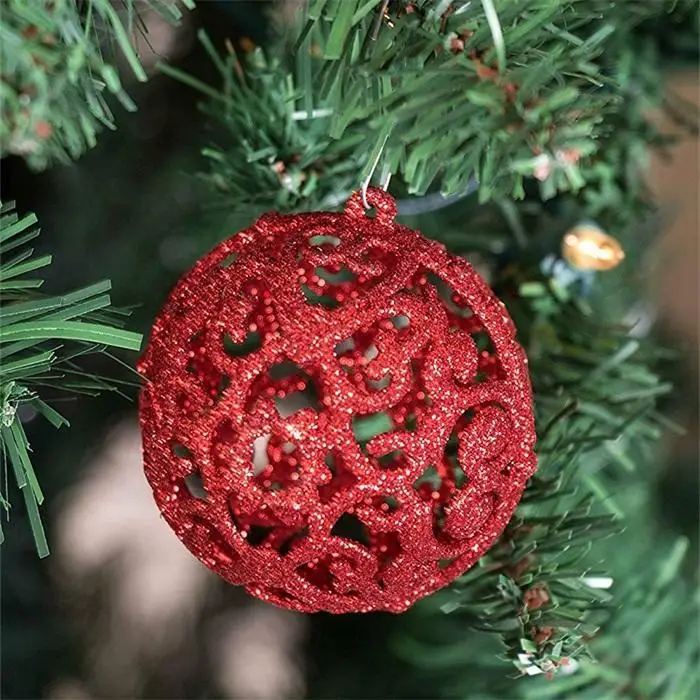 100 шт. Рождественские шары дерево блестящее украшение рождественские шарики для