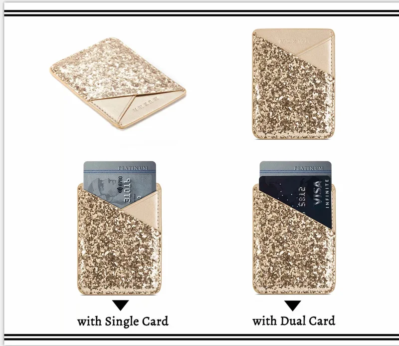 Наклейка с блестками для держателя карт OPPO Reno 2 Z Realme 5 Pro F11 F9 A83 Vivo V17 Neo V11 V15 Y15 Y17 Y19 Y85