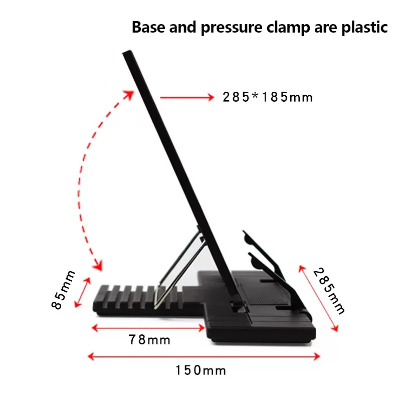 

Adjustable Multifunctional Metal Book Stand Reading Bookshelf Bookend Document Holder Desktop Organizer Office School Supplies