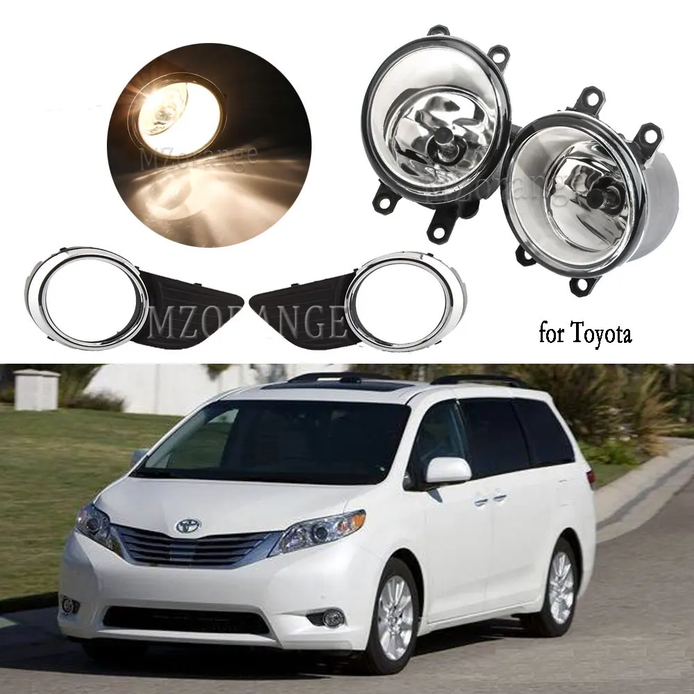 

Fog Lights For Toyota Sienna 2011-2017 LED headlight fog light headlights Grille Covers Foglights Frame 5212808030 5212708030