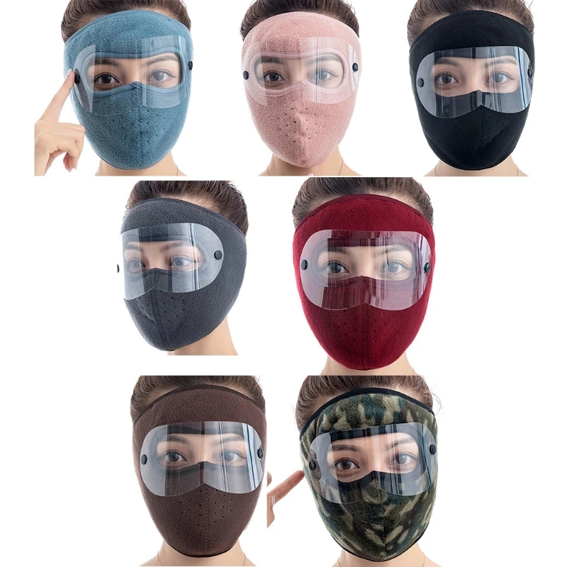 

Winter Windproof Mask Thickened Plush Mask Cycling Cold Proof Face Protection Cover Warm Winter Gift for Family Friend