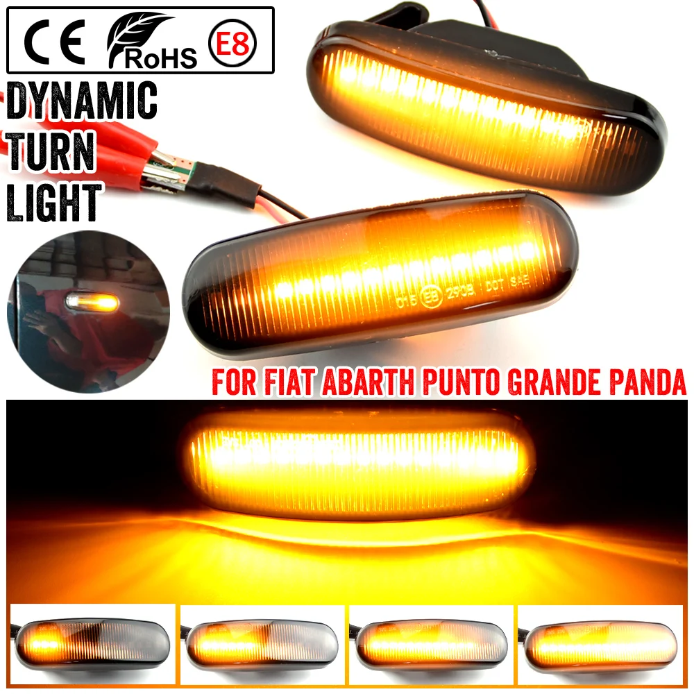 

LED Turn Signal Light Dynamic Side Fender Marker Lamp For Fiat Doblo Panda Idea Stilo Fiorino Multipla Punto Qubo Linea Musa