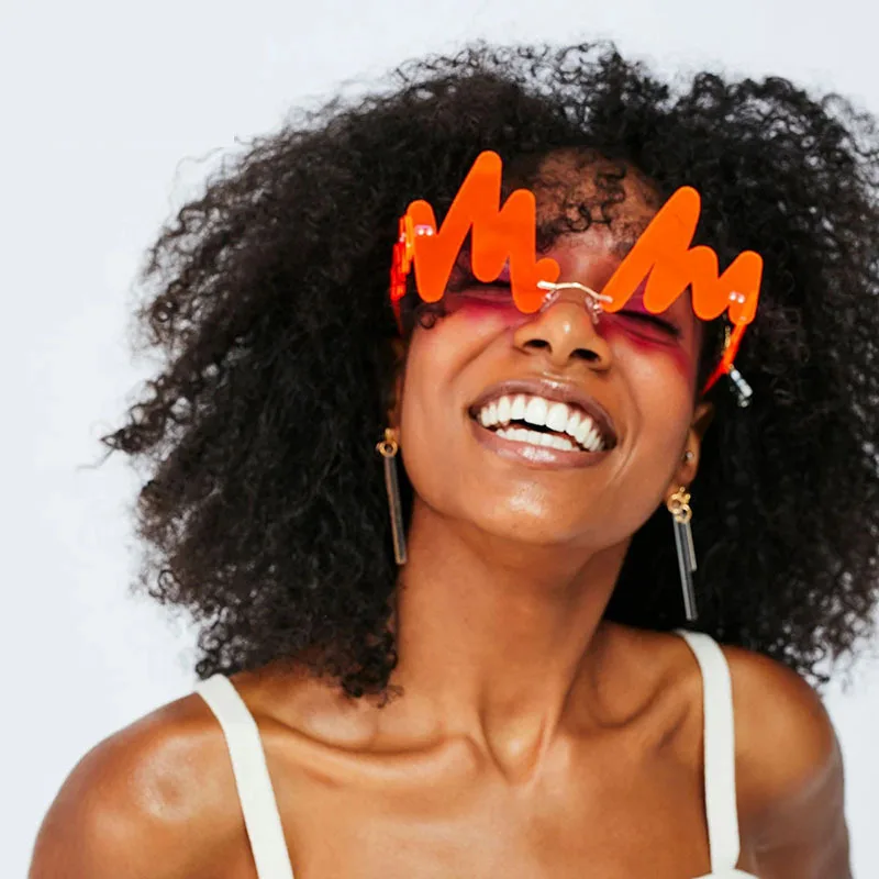 

M Wave Personality Party Sunglasses Ladies Bungee Brand Designer Glasses Men Outdoor Sports Street Shooting Glasses UV400