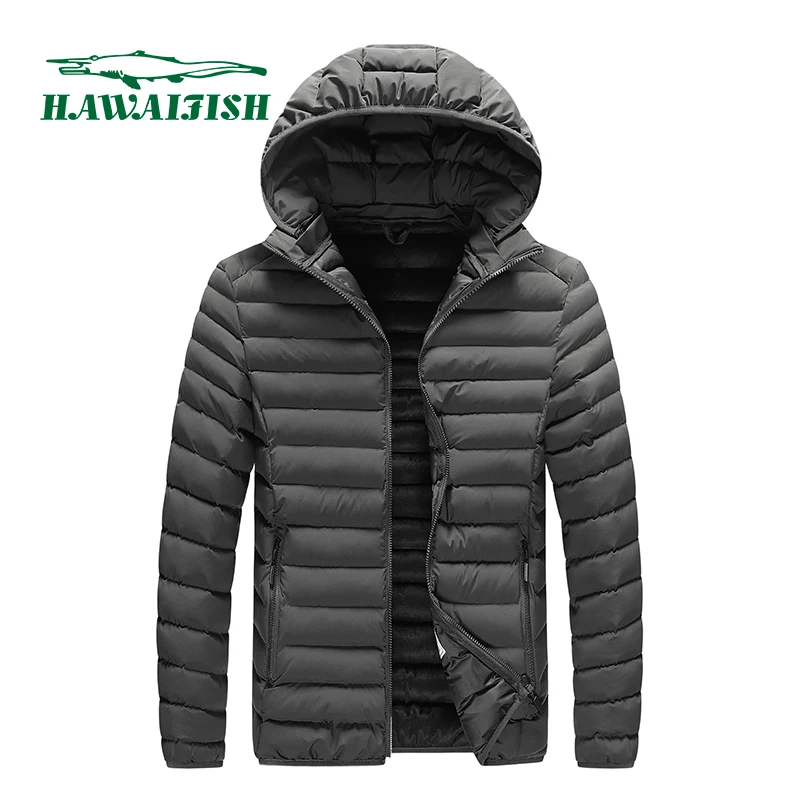 

Мужская Зимняя парка на молнии, однотонный пуховик с капюшоном и хлопковой подкладкой, 2021