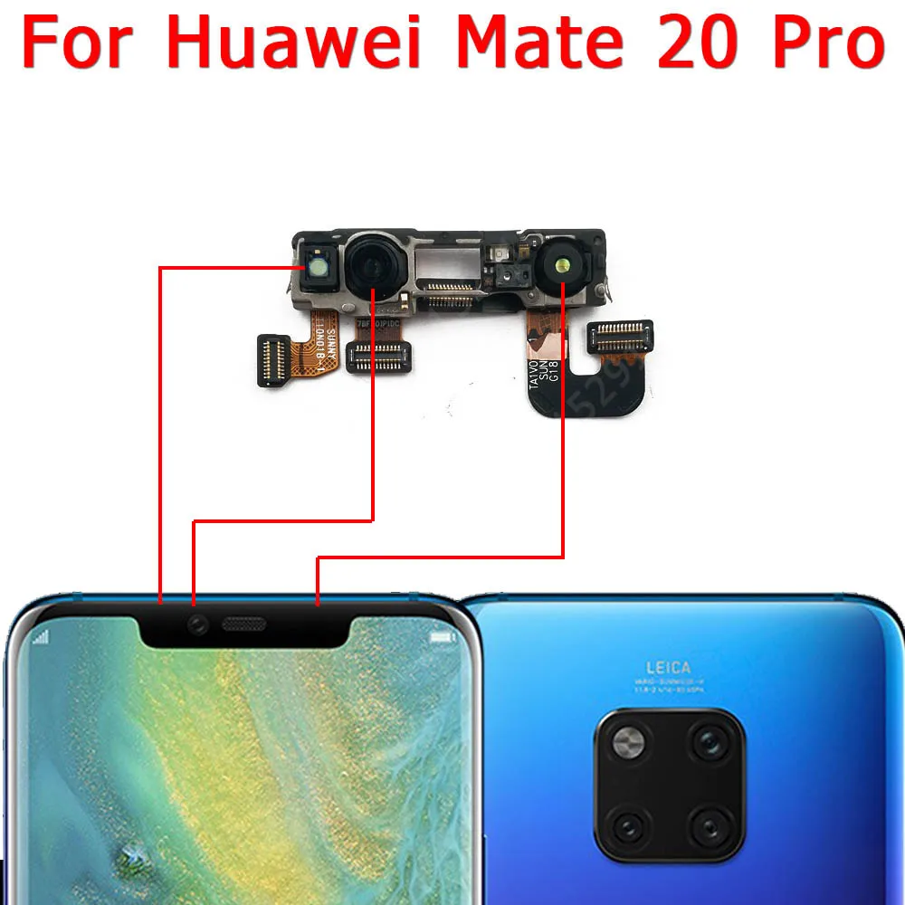 original for huawei mate 20 pro mate20 20pro front rear back up camera frontal main facing small camera module replacement parts free global shipping