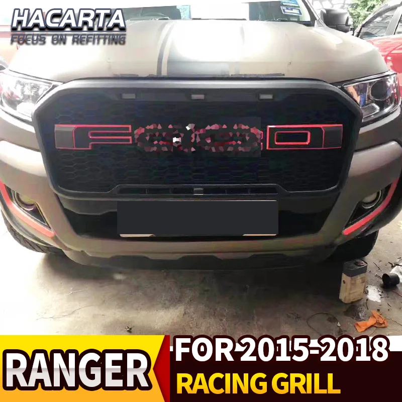 Маска на решетку радиатора RANGER T7 2015-2018 со светодиодный Ной подсветкой и буквами |