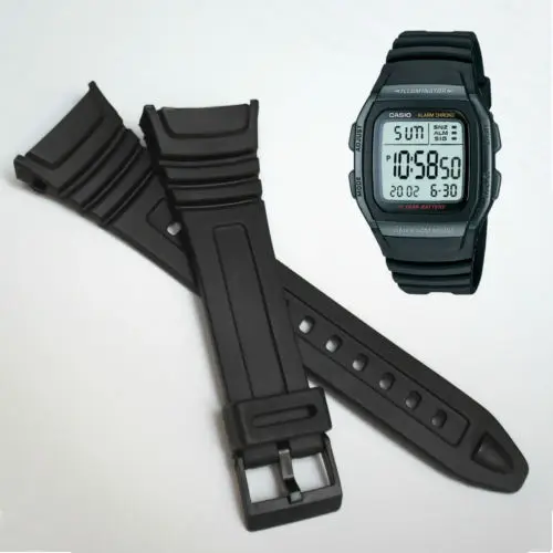 Ремешок часы прибытия, подходит для Casio модели W-96H W96, гибкий, черный,  из смолы 577EA1 | Электроника | АлиЭкспресс