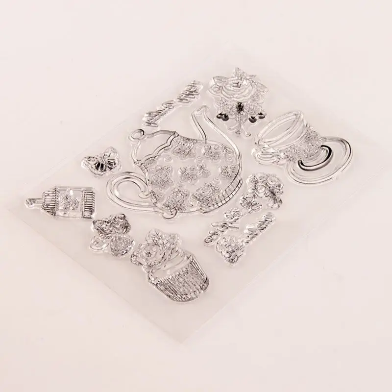 Чайник силиконовый прозрачный печать DIY Скрапбукинг рельефная фотография альбом