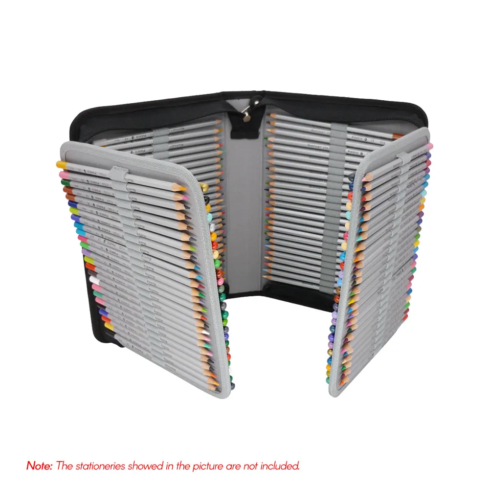 120 слотов золотой чехол карандаш цветной органайзер для карандашей из