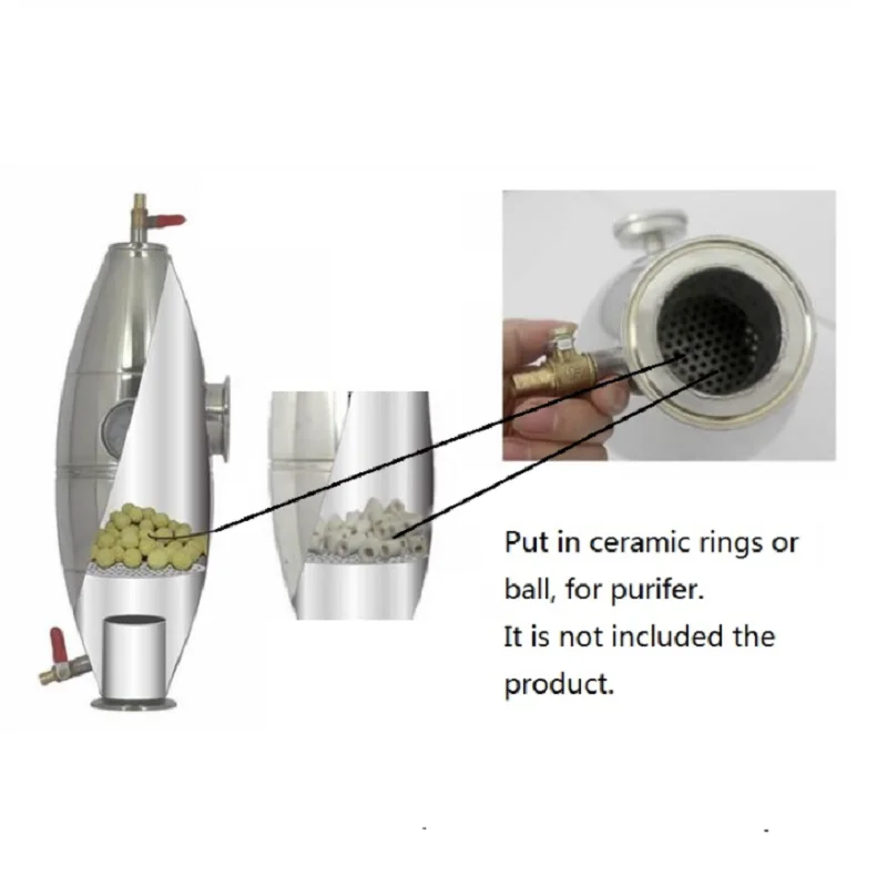 Улучшенная колонна для дистилляции ликера керамическая воздушная подушка