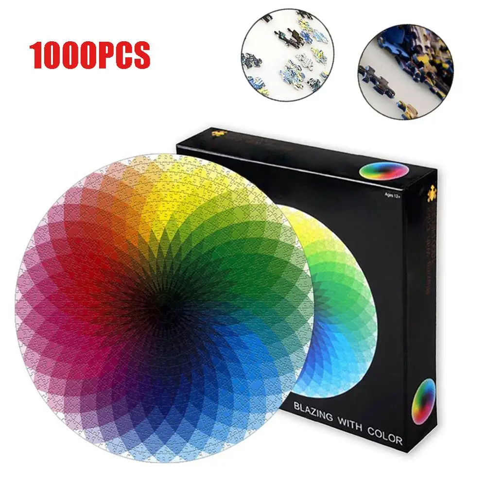 1000 шт./компл. красочная Радужная круглая Геометрическая фотоголоволомка для