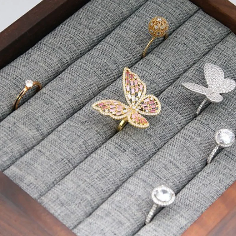 

Ring Display Showcase Organizer Tray Ring Box Earring Necklace Bracelet Pendant Display Organizer Jewelry Storage