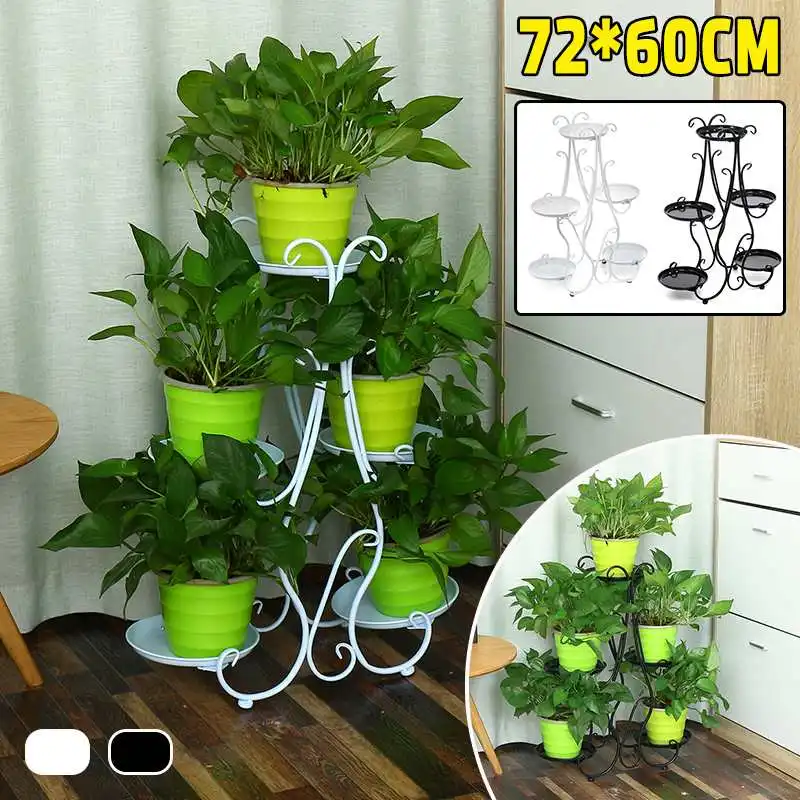 

Metal Plant Stand Indoor Outdoor Multiple Flower Pot Holder Shelf Stander Storage Patio Garden Corner Balcony Living Room