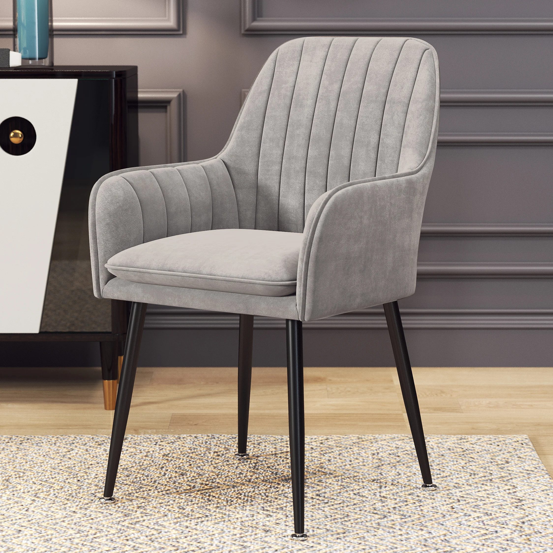 Северный стул сетчатый красный для макияжа принцессы простой обеденной