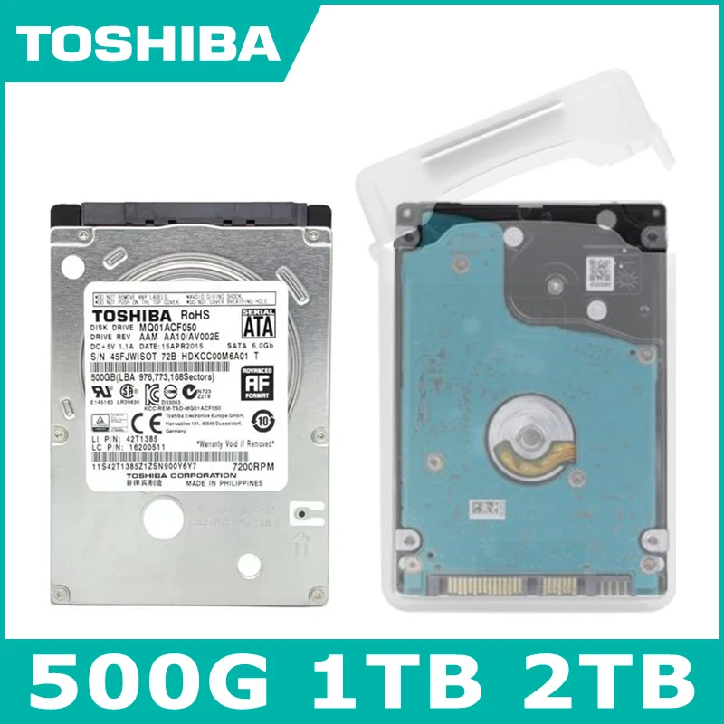 Внутренний жесткий диск Toshiba внутренний для ноутбуков компьютеров 500G 2 5 дюйма 1 ТБ