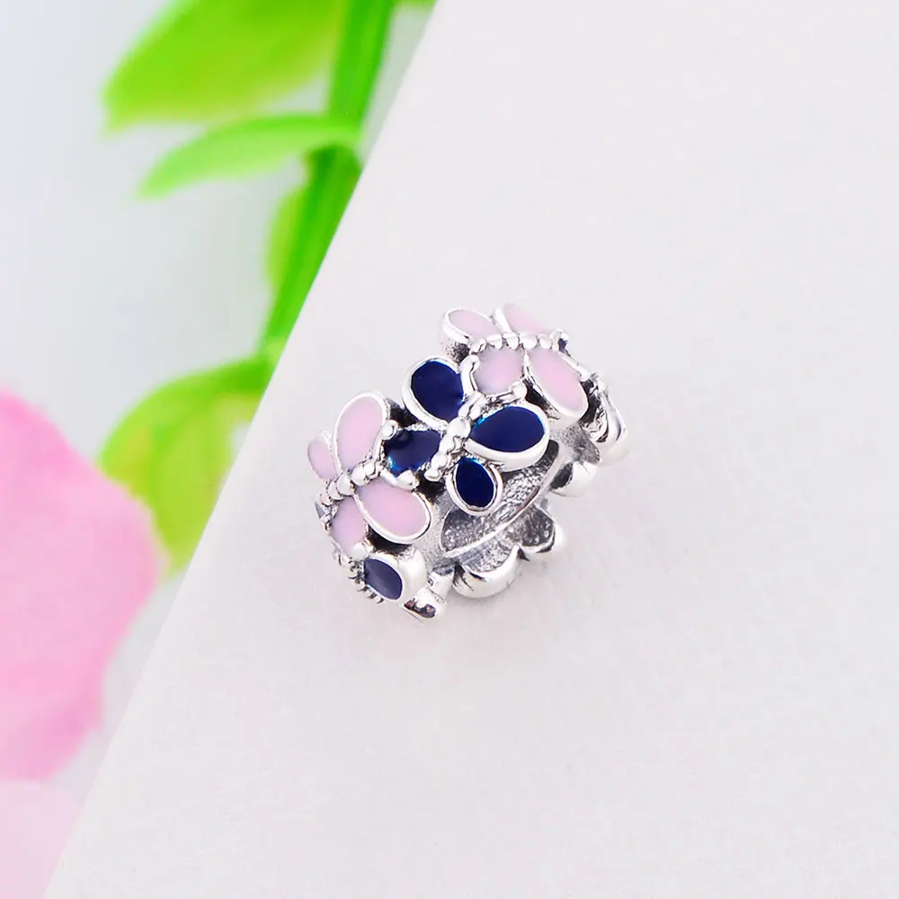 Wholesale Price New Butterfly Surrounded by Small Strings Separated Beads S925 Silver Accessories Fits Charm Bracelets DIY Gift | Украшения