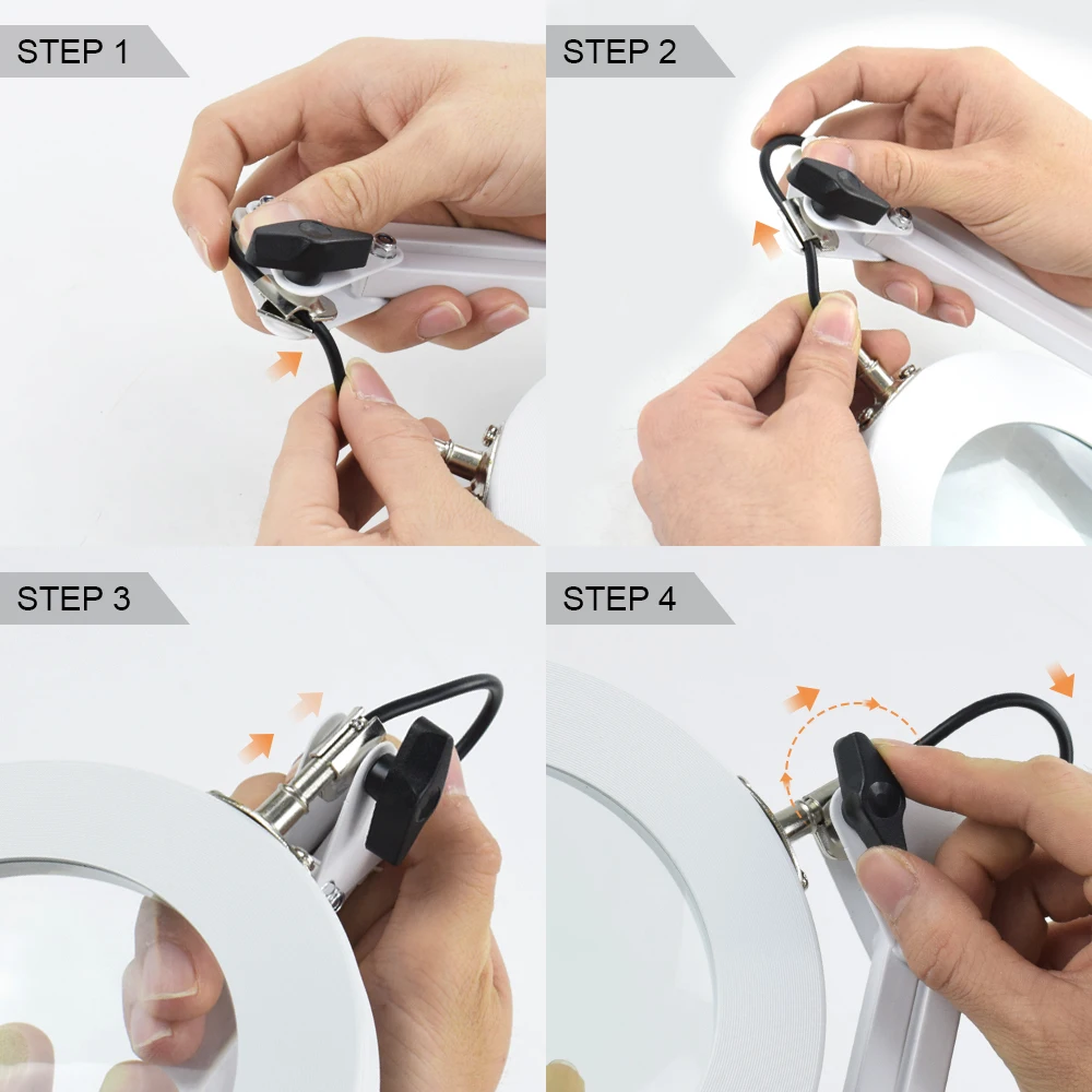 NEWACALOX гибкий стол большой 5X USB светодиодный увеличительное стекло 3 цвета с подсветкой Лупа лампа лупа для чтения/переделки/пайки