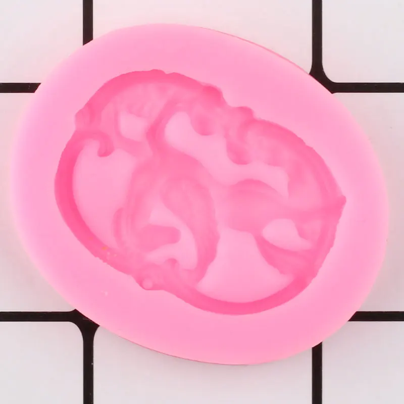 Конь силиконовые формы медаль рельеф ювелирные изделия Смола глина Форма Кекс