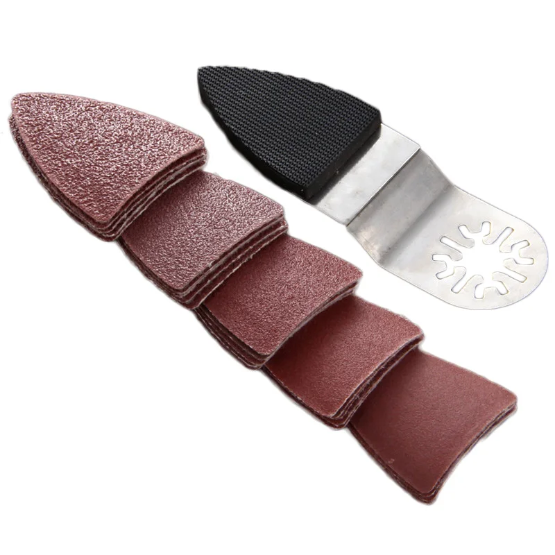 

25Pcs Sanding Sheets Sandpaper 60-240 Grits Triangle + 1Pc Finger Sanding Pad For Multi-function Power Tools