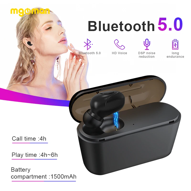 Беспроводные наушники Mgoman Q32 Bluetooth 5 0 HBQ TWS с шумоподавлением двойные и одинарные