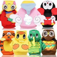 pet clothes new small medium sized dog cute hooded turned installed cartoon winter fleece fashion
