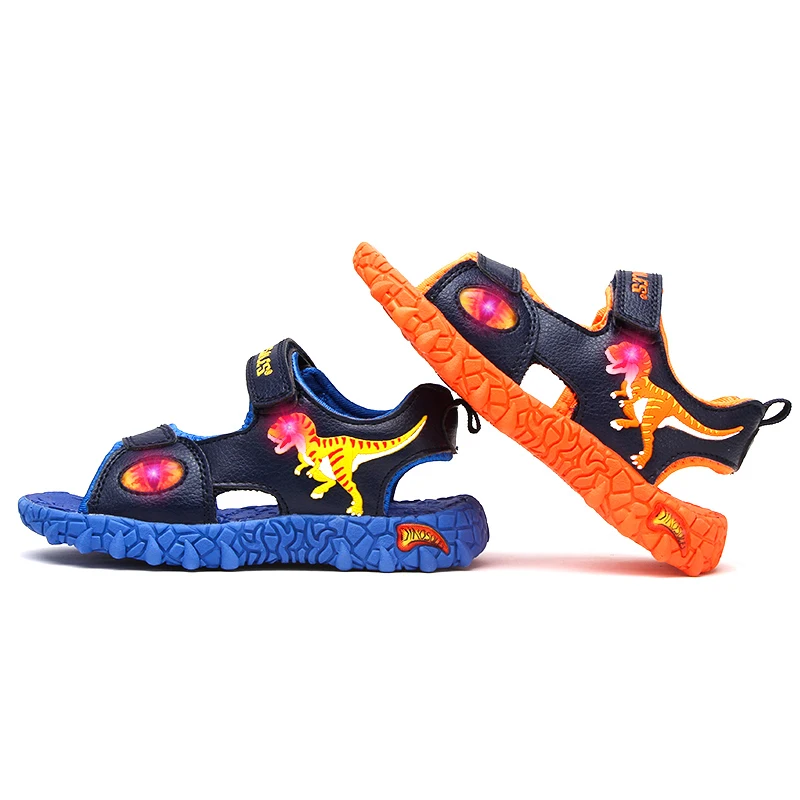 Сандалии Детские из искусственной кожи с подсветкой Нескользящие летние