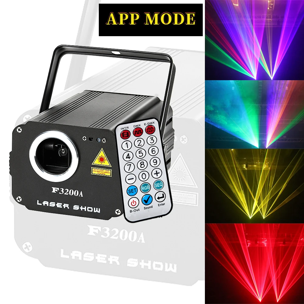 2021 Newest 2.2W Remote APP DJ Laser Light  Disco Stage lighting Wedding Birthday Party Remote Projector