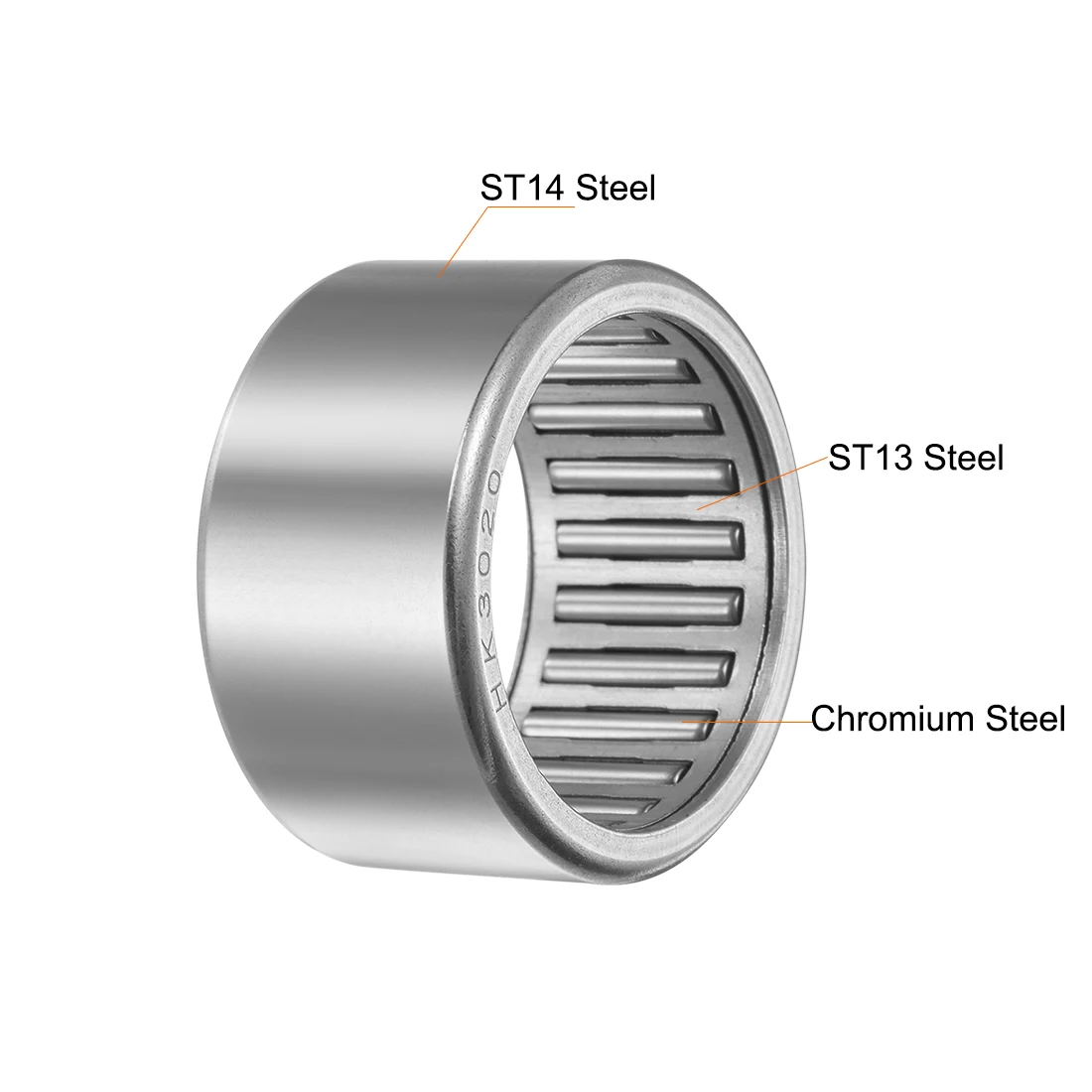 

uxcell HK3020 Drawn Cup Needle Roller Bearings 30mm Bore, 37mm OD, 20mm Width