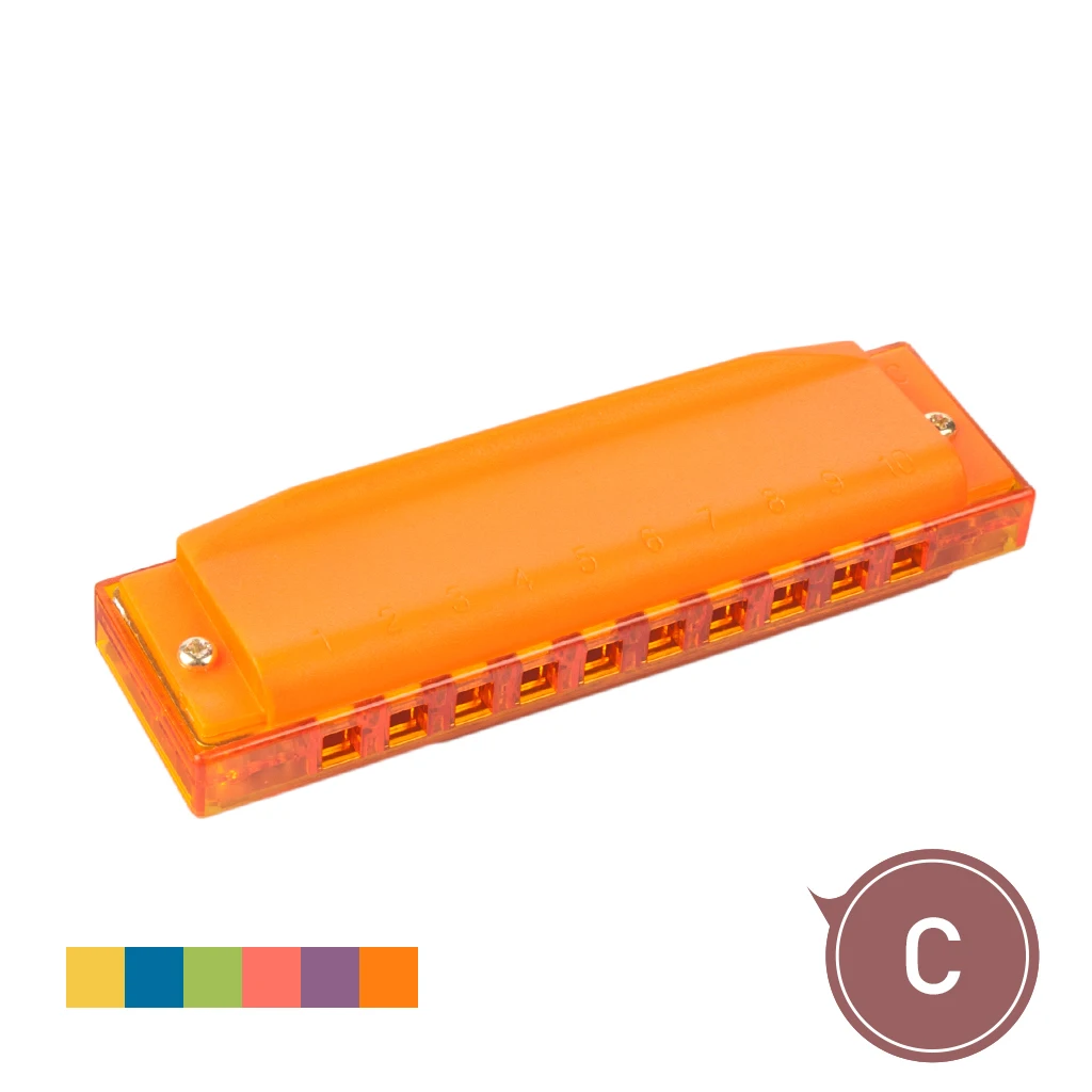 Губная расческа melodica C tune пластиковая гармошка с 10 отверстиями пять цветов в