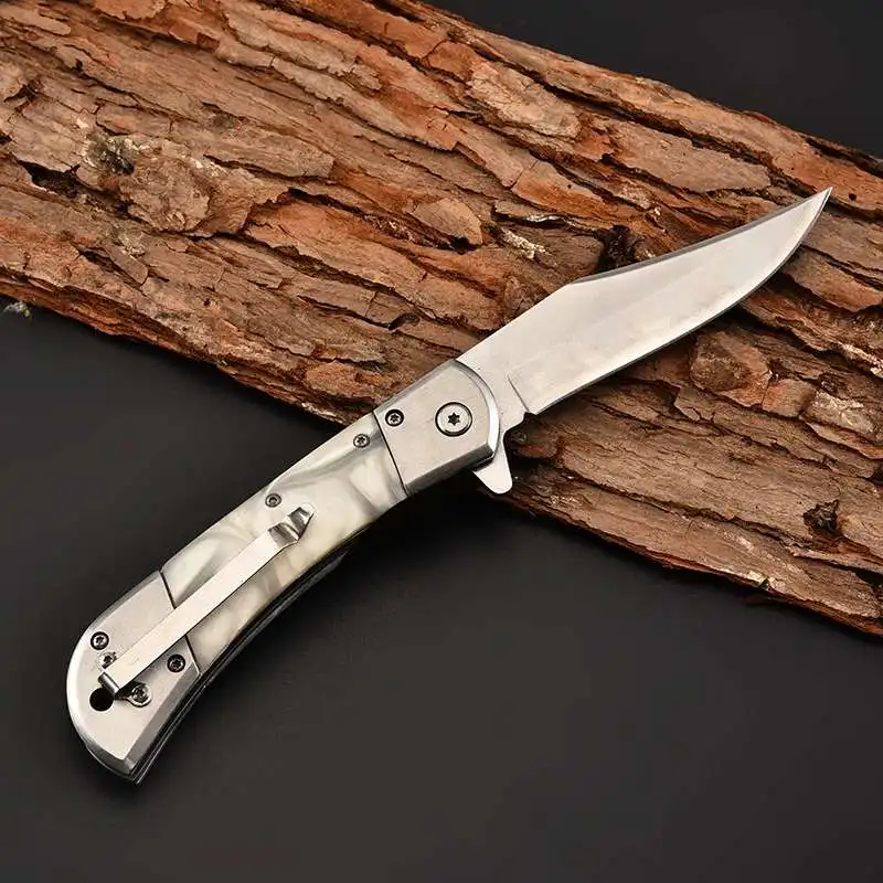 Охотничий складной нож с ручкой из нержавеющей стали и АБС пластика|Ножи| |