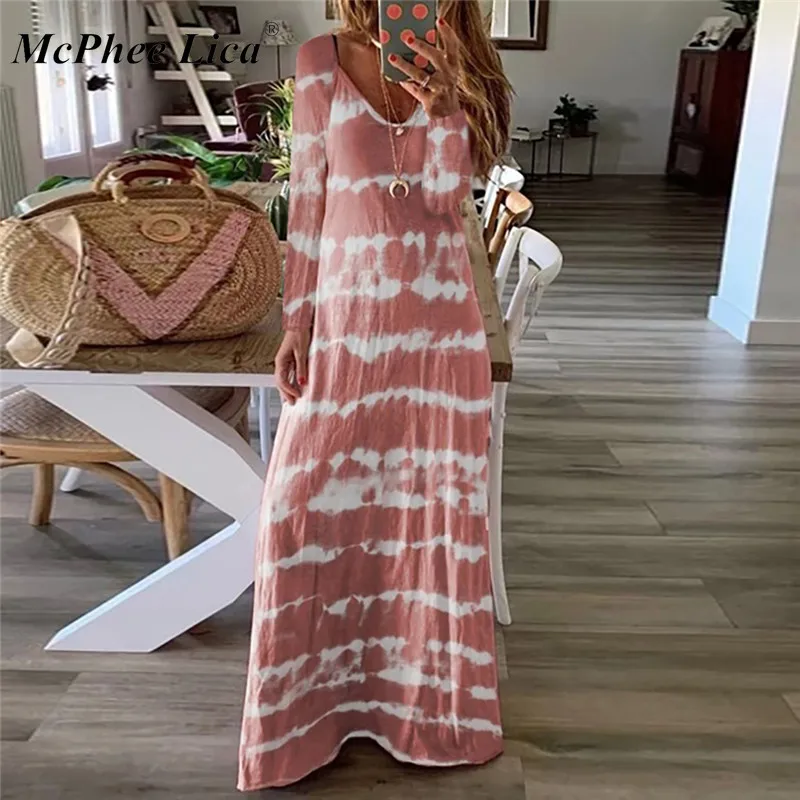 Бохо пляжное платье 2019 размера плюс Длинное Макси Платье женское с принтом