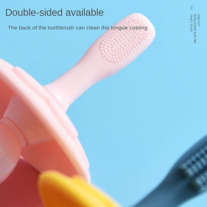 

Baby Toothbrush 0-1-2-3 Years Old Silicone Tooth Protection Training Toothbrush Baby Teether Children Baby Toothbrush Head